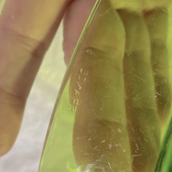 Vintage Duralex France Galaxie Lime Green Glass Dinner Plates X3 - Picture 13 of 14